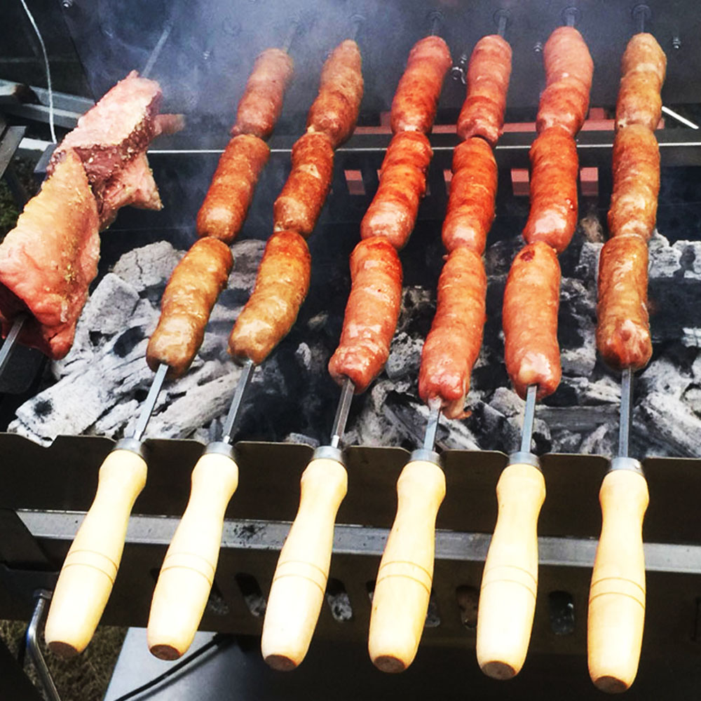 Kebab Skewers with Electric Motor BBQ top Cypriot Grill Top Rotisserie