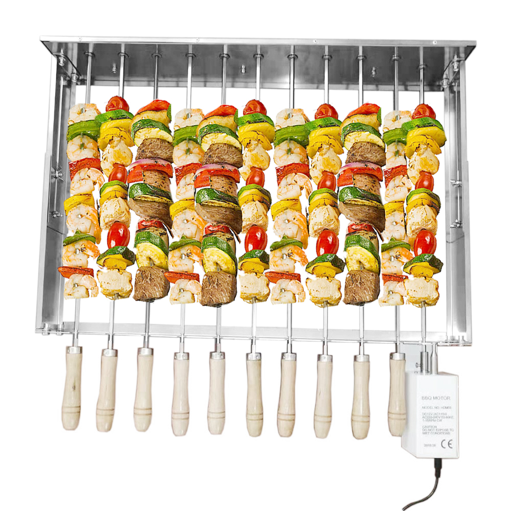 Barbecue Skewer Shish Kabob Set Automatic Rotating Rotisserie BBQ Grill